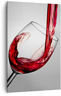 Deco Cadre Salon Boisson verre vin Moderne Impression sur Toile 80x120cm Image Tableau Decoration Murale Chambre Cuisine Vertical Art Wall Decor Design Grand Tableaux Decoratifs Muraux PA80x120-2258