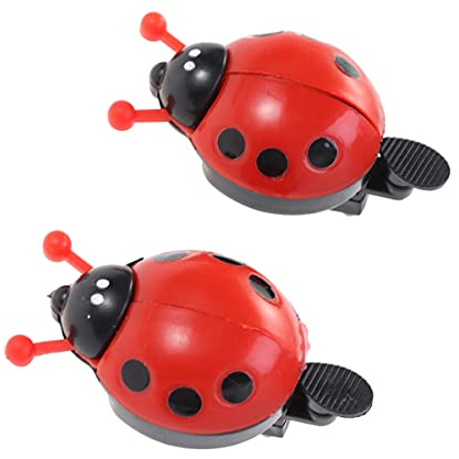 BESPORTBLE Fahrradklingel, Kinder Radsportlenkanladungsrad Bike Hornglocken Alarm Horn K?fer Zylelglock 2Pcs Fahrradhupe Kinder Fahrradzubehör, Aluminium und Kunststoff, Lenkermontage, Rot