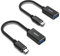 BENFEI Adaptateur USB C vers USB 3.0, 5Gbps OTG Type-C Mâle vers USB A Femelle [Nylon Tressé Aluminium],Compatible avec iPhone 16/15 MacBook Pro Air iPad Pro Galaxy S23 S22, Lot de 2-Noir
