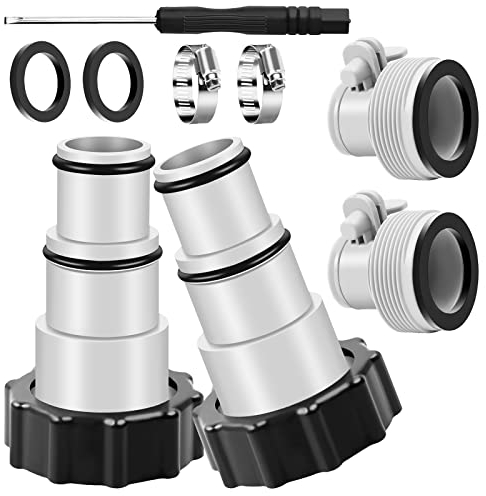 9Stk Poolschlauch Adapter, Adapter A für Intex Pool, Ersatz Schlauchadapter für Pumpen, Anschluss Für Ø 32 Und 38 Mm Pool-Schlauch, Pool Anschluss Zubehör (9 Stück)