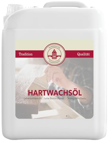 Bamberger Farbwerke Hartwachsöl Holzöl Parkettöl Möbelöl (Farblos) (Seidenmatt, 5L)
