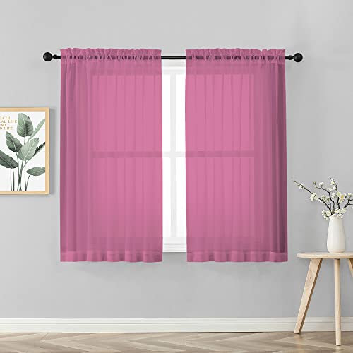 Il Gruppone Passione Casa Coppia Tendine Tende 60 x 150 Cm Finestra Semi Oscuranti A Tinta Unita Leggera Cucina Camera Cameretta 2 Pannelli - Lilla