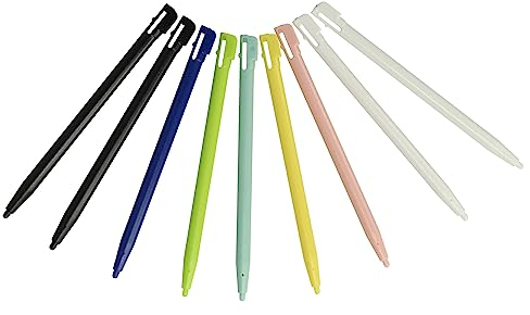 vhbw 10x Stylos de Saisie Compatible avec Nintendo DSi XL Console de Jeux - Noir/Rose/Blanc/Bleu/Rouge/Vert/Jaune/Turquoise