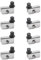 UFURMATE Mini-Glastürscharnier, 8 Stück vernickelte rahmenlose Glastür-Pivot-Scharniere, Klemme, verstellbarer Schrank-Pivot-Scharnierclip-Ersatzsatz, passend für 3-5 mm freischwingende Acryl/Glastür