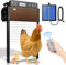 Komsepor Poulailler Automatique avec écran LCD ajouté – Ouverture et Fermeture de la Porte en Aluminium à énergie Solaire avec capteur de lumière, télécommande