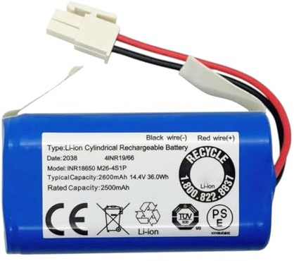 SSCYHT 14.4V 2600mAh-4000mAh Replacement Rechargeable Lithium ion Battery Pack for Sweeping Robot Vacuum Cleaner Spare Battery,14.4V3200mAh