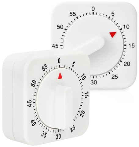 2 Stück Eieruhr, Eieruhr Mechanisch, Küchenwecker Kurzzeitwecker Küche Kurzzeitwecker Kurzzeitmesser, Einfach Zu Bedienen, Ideale Wahl für Sportbegeisterte und Küchennutzer