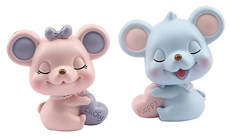 PRETYZOOM 2394a Moderne Cartoon Figurine Aus Resin Nordic Stil Dekoration Für Büro Und Wohnzimmer Süßes Tierornament Für Stilvolle Raumgestaltung