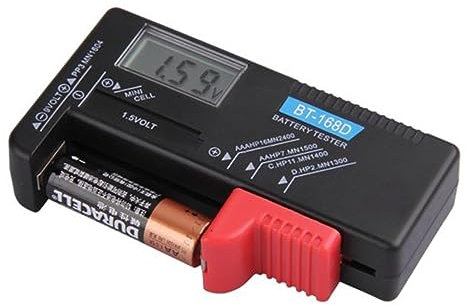 Veemoon Digitaler Lcd Batterietester Bt Aa Aaa Batterien Akku Tester Anzeige Und Robustem Kunststoffgehäuse Geeignet Für Haushaltsbatterien Und Knopfzellen