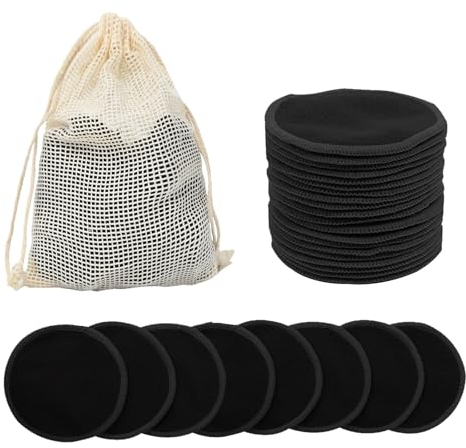 20 Pieces Deluxe Face Cleaning Pads, Versatile and Skin-Friendly Bamboo Face Wipes, Makeup Remover Pads and Face Cleansing Pads, Reusable Cotton Pads for Gentle and Thorough Face Cleaning