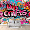 Papier Peint Intissé Street Art Graffiti Style Hip-Hop 3D Mural Fond D'Écran Tapisserie Murales Panoramique 3D Mur De Fond Tv Papier Peint Chambre Enfant Adulte Poster Murales 350x256 cm