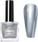 Chrome Metallic Nail Varnish - Quick Dry Silver 3D Mirror Effect - Long Lasting Metal Shine Polish