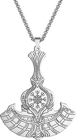 IOETSEUT Kette Halskette Männer Hundeanhänger Halskette Wikinger Hammer Axt Von Perun Halskette Für Männer Schmuck Vintage Keltische Helm Von Axt Halsketten Geschenk Paar Geschenke