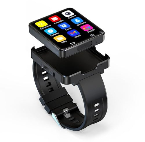 AIEK 4G Phone Smartwatch, 3 GB RAM + 32 GB ROM, mini smartphone Android per uomini, schermo HD da 2,64 pollici, 1200 mAh, Wi-Fi, slot SIM, fotocamera da 5 MP, video chat, orologio intelligente con