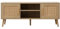 FurnitureHMD TV Stand Cabinet With Open Storage Shelves and Ratten Doors,Wooden TV Cabinet,Console Table,Entertainment Center for Living Room
