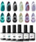 Modelones Gel Nail Polish Set, 6 Colors Cat Eye Gel Polish Holographic 9D Glassy Glitter Nail Polish Set Black Blue Purple Green Nail Varnish Kit Soak Off Nail Art Manicure DIY Salon for Women