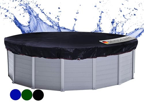 QUICK STAR Solarplane Pool Ø 830cm Rund für Pools bis 750 cm Winterabdeckplane Poolabdeckung 200g/m² Schwarz