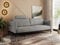 MKS MEBLE 3 Sitzer Sofa mit Schlaffunktion Schlafsofa mit Metallgestell Couch mit Schlaffunktion Bettsofa mit Großer Liegefläche von 200 L × 140 B - Hellgrau Velvet - Salento