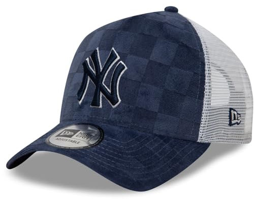 New Era A-Frame Trucker Cap - Check New York Yankees Navy