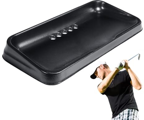 Golfball-Halter, Driving Range Tray, Golf Ball Storage Tray, Ideal für Training und Übung, Übungs-Halter, perfekt für den Einsatz im Freien, Schwarz/1 Stück