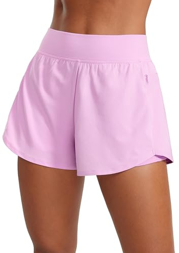 CRZ YOGA 2-in-1 Doppellagige Laufshorts 8 cm | Hohe Taille, Schnelltrocknend, Leicht, Reißverschlusstaschen, für Damen