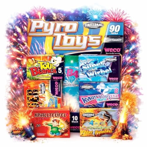 XXL Set Pyro Toys Kids 165 Teile - 2026 für Silvester & Partys ideal für Jugendlichen & Kinder