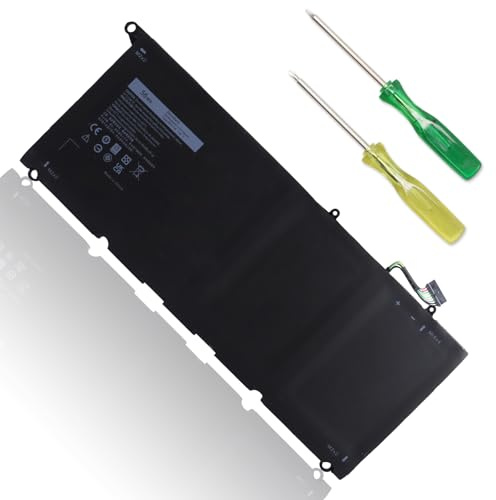 JIMACRO 56 Wh 7,6 V JD25G Batterie pour 90V7W JHXPY 090V7W 0N7T6 DIN02 P54G 0DRRP RWT1R Batterie pour Ordinateur Portable Compatible avec Dell XPS 13 9343 9350 13D-9343 13-9350 13D -9343-350