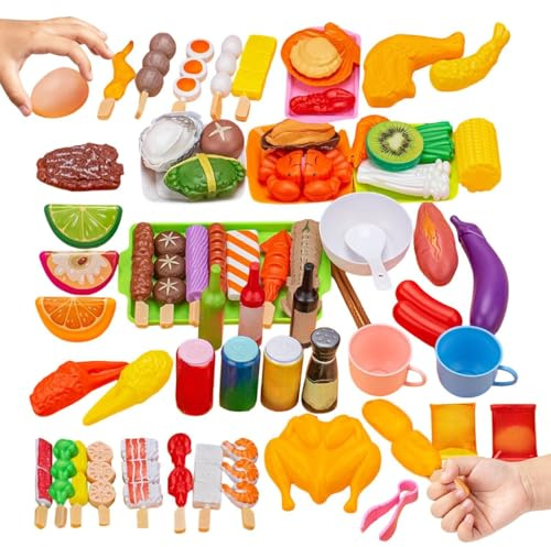 Générique Spielgrill, realistisch, mehrfarbig, komplett und lehrreich – Küchen-Set, Grill-Spielzeug, für Kindergarten und Kleinkinder, und Mädchen