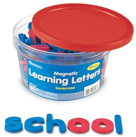 Learning Resources Magnetic Learning Letters -, 104 pcs, Ages 3+,Lowercase, Stick to Fridge,Back to School Supplies,Teacher Supplies