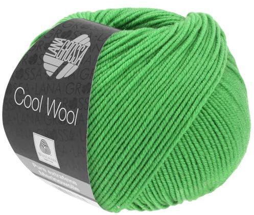LANA GROSSA Cool Wool Uni | Extrafeine Merinowolle waschmaschinenfest und filzfrei | Handstrickgarn aus 100% Schurwolle (Merino extrafein) | 50g Wolle zum Stricken & Häkeln | 160m Garn FB 504