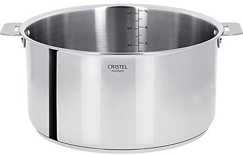 Cristel - F26QMP- Faitout inox 26cm sans poignée amovible- Collection Casteline