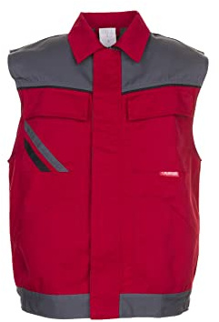 Planam 2366068 Highline Weste, Rot/Schiefer/Schwarz, Größe 4XL