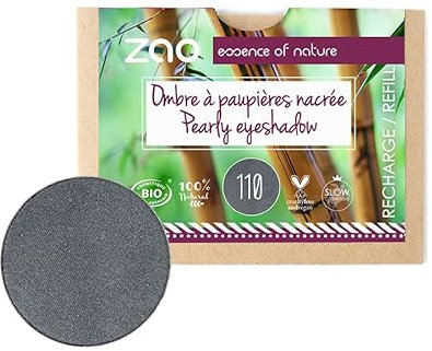 ZAO essence of nature - Nachfüllpack Lidschatten Perlmutt 110 Grau Metall – 3 g