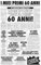Bombo Biglietto auguri giornale compleanno 60 anni amico