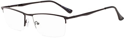 Eyekepper Qualität Halbrand Metall Lesebrille Federscharnier Lesehilfe in Schwarz+4.00