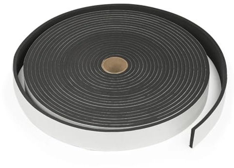 Nastro sigillante autoadesivo, larghezza 19 mm, spessore 13 mm, lunghezza 4,5 m, nastro sigillante in schiuma, gommapiuma per porte e finestre, guarnizione per porte, guarnizione in gomma, nero