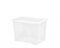 Wham Crystal Aufbewahrungsboxen mit Deckel, Kunststoff, 80 l, transparent, 5 Stück, 80 l, hergestellt in Großbritannien ‎Rechteckig Aufbewahrungsboxen 60 x 40 x 42 cm