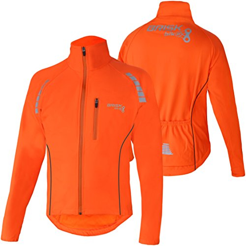 Brisk Bike Veste de cyclisme Veste de course à pied respirante ultra légère (Orange, M)