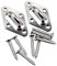 HONGCI M8 Heavy Duty Sun Shade Sail Fixing Kit for Garden Triangle and Square, Rectangle - 304 Stainless Steel Sun Shade Sail Fixing Hardware Accessories Kit (Fixing Kit a - 2x4x2) (Pad Eyes x 2)
