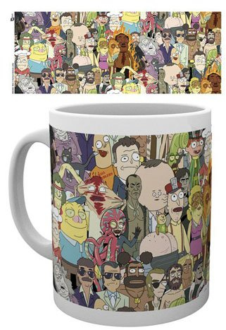 empireposter Rick and Morty - Characters - Keramik Tasse - Größe Ø8,5 H9,5cm + 1 Lizenz Keramik Tasse - Größe Ø8,5 H9,5 cm