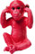 Kare Design Spardose Monkey Kikazaru, Rot, Affen Sparbüchse, Sparschwein, Tierfigur Sparbox, Geldaufbewahrung, Deko Figur, Geschenk, 35x24x23 cm (H/B/T)