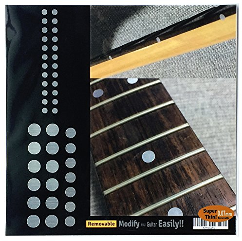 Inlaystickers Sticker Griffbrett Position Marker für Gitarren & Bass - Custom Dots Set - Metallisch Inlay Stickers