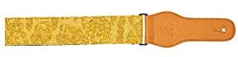 Ortega Guitars Gitarrengurt Länge Verstellbar - Akustik Gitarre / Bass, E-Gitarre, E-Bass - Spring Series – Baumwolle, Gelb (OCS-330)