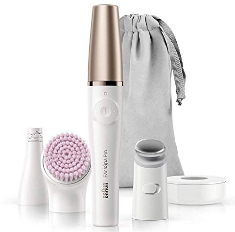 Braun FaceSpa Pro 912 Gesichts-Epilierer Weiß/Bronze – 3-in-1 Gesichts-Pilator, Reinigungs- Und Verstärkungssystem Für Salon-Schönheit Zuhause Mit 3 Extras