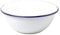 Dunlevy Enamel Mixing Bowl - 24cm, Blue Rim Serving Bowl
