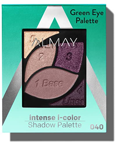 Almay Eyeshadow Palette, Longlasting Eye Makeup, Primer Enriched with Antioxidant Vitamin E, Hypoallergenic, 040 Green Eyes, 0.1 Oz
