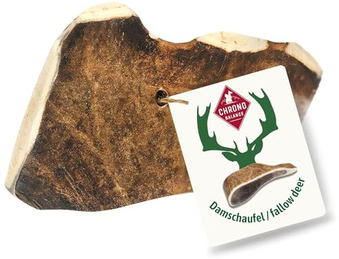 ChronoBalance® S Damwild Hirschgeweih für Hunde Kauspielzeug: 100% Hirschgeweih echt Hundespielzeug zur Zahnpflege, Hunde Kauartikel, Kausnack Hund mit Mineralstoffen & Nährstoffen, S (1er Set)