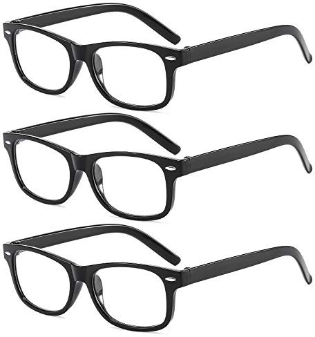 Suertree Lesebrille 3 Pack Leicht Leser Scharnier Augenoptik Brille Lesehilfe für Damen Herren 1.0x