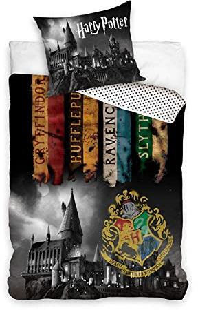 Harry Potter Bettbezug mit Kissenbezug 140x200 + 70x90 cm Wende Baumwolle