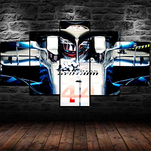 Bilder Abstrakt 5 Teilig Wandbild XXL Bilder Wandbild Vlies Lewis Hamilton F1 Champion Mercedcar Leinwand Bild Wandbilder Wohnzimmer Wohnung Kunstdrucke Modern Wandbilder Poster Wanddekoration